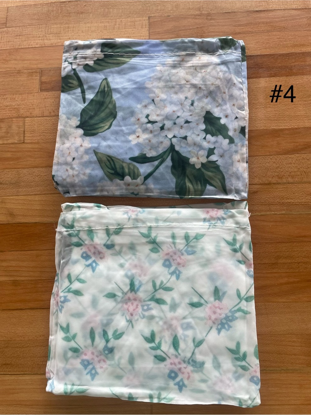 Set of 2 Reusable Floral & Stripe Tote Bag - Picture 5 of 7